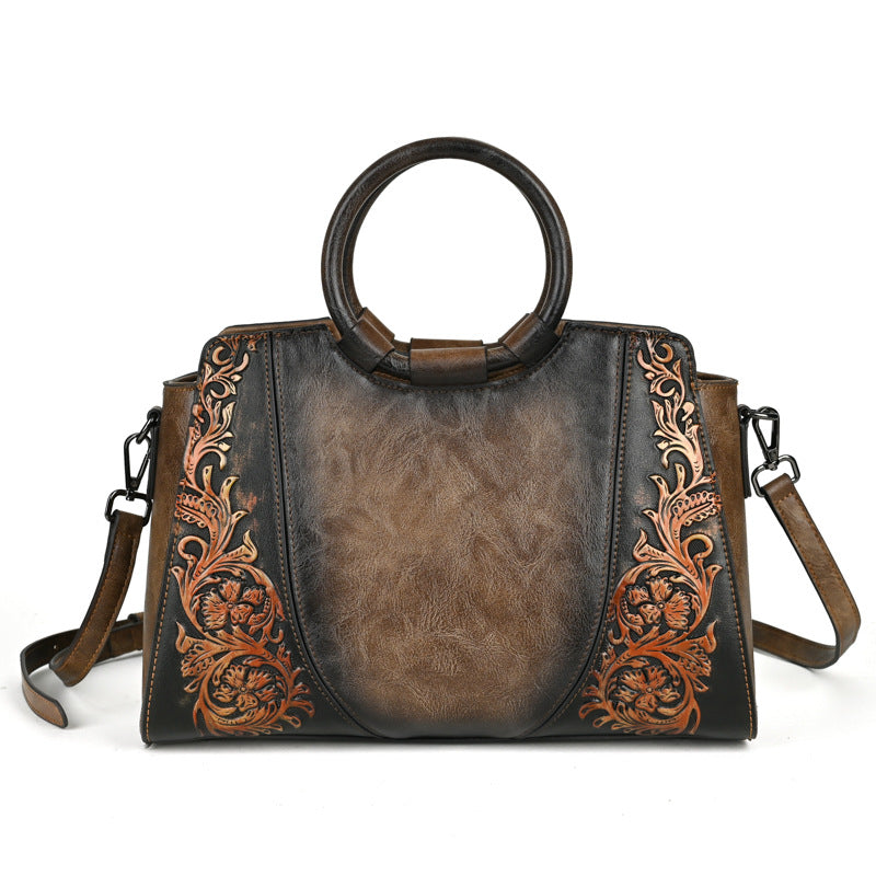 Pretty Glamorous Women's Leather Floral Pattern Bags