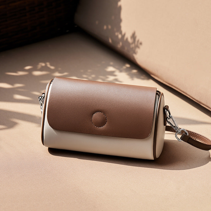 Women's Summer Leather For Fashion Round High-grade Crossbody Bags