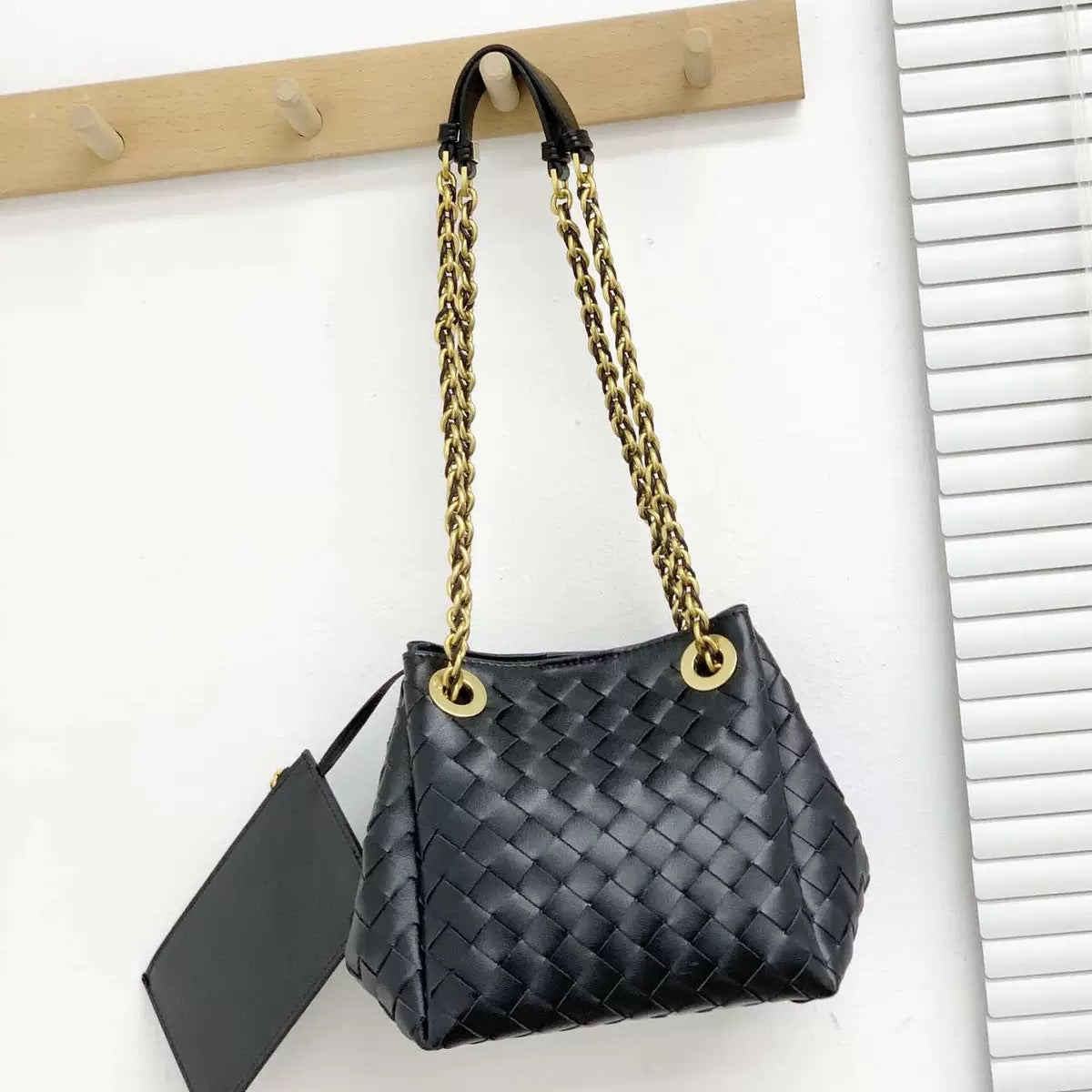 Women's Parachute Handmade Genuine Leather Woven Commuter Crossbody Bags