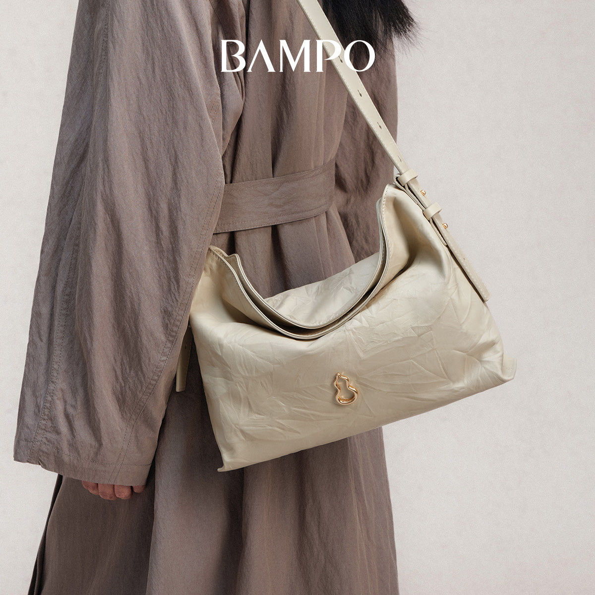 Half Slope Cotton Medium First Layer Cowhide Crossbody Bags