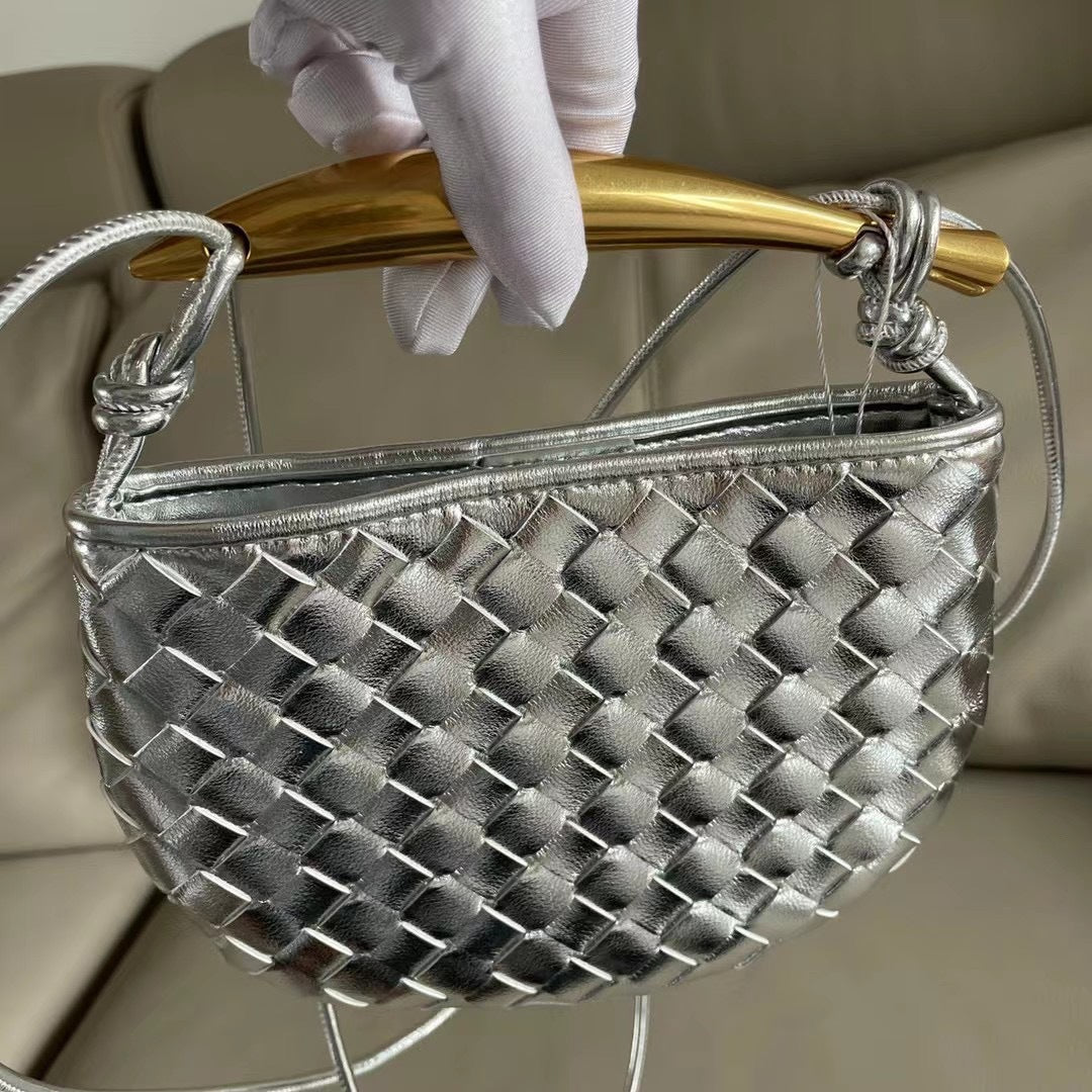 Women's Trendy Braided Leather Female Sardine For Crossbody Bags