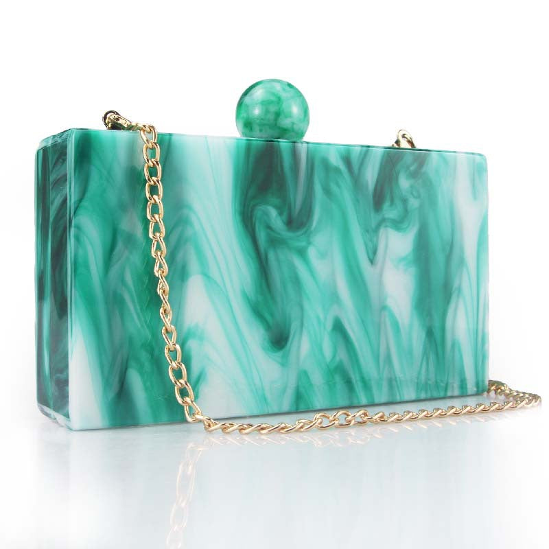 Women's Marble Acrylic Fashion Clutch Dinner Wedding Bags