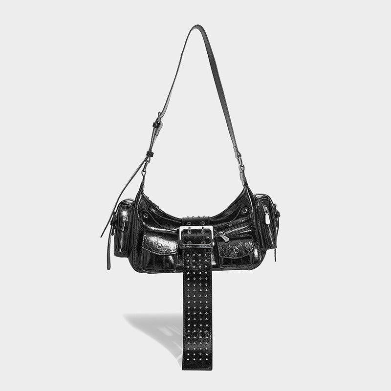 Trendy Underarm Motorcycle Niche Punk Hot Shoulder Bags