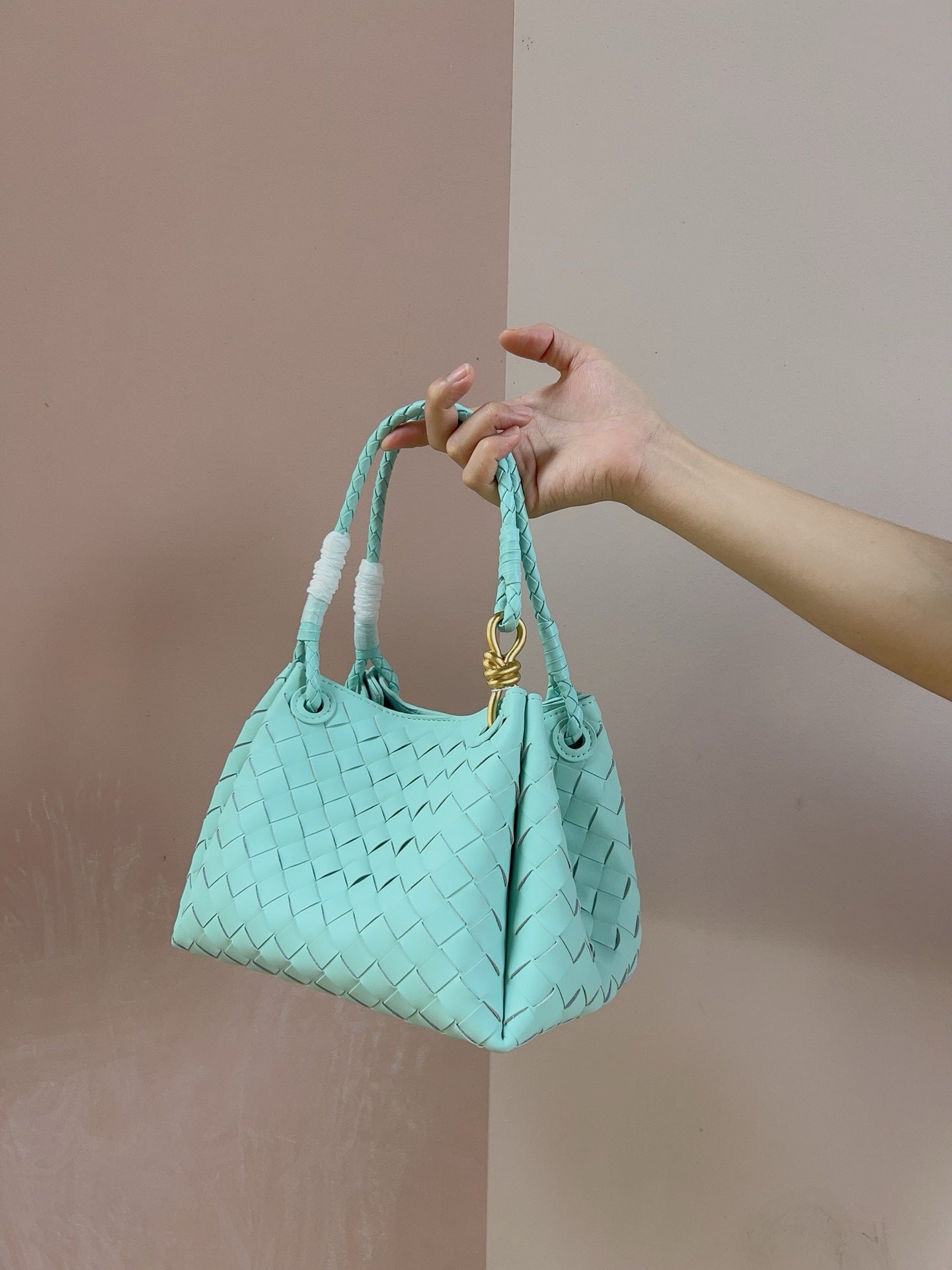 Women's Leather Weave Parachute High-grade Commuter Bags