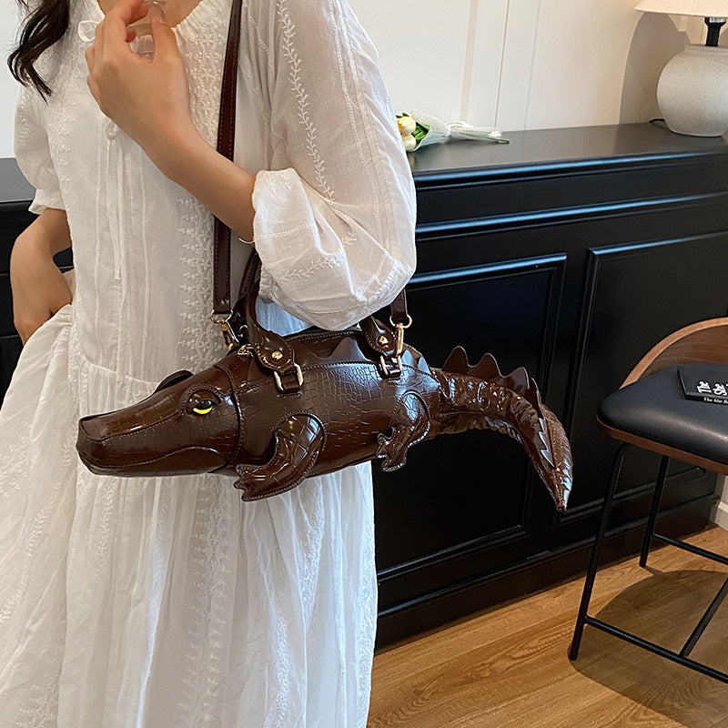 Popular Creative Design Three-dimensional Crocodile Hot Handbags