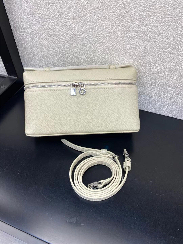 Layer Cowhide Lunch Box Portable Niche Crossbody Bags