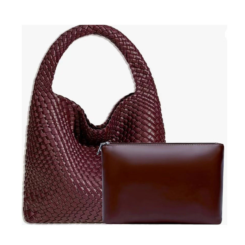 Women's Fashion Design Woven Large Capacity Son Handbags