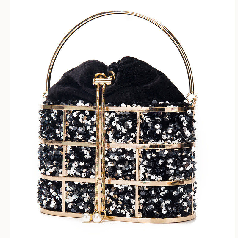 Women's Summer Portable Dinner Fashion Metal Hollow Evening Bags