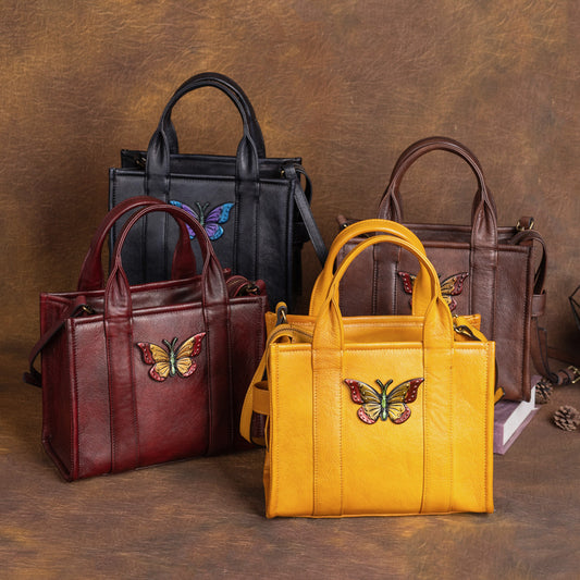 Top Layer Cowhide Chinese Style Retro Crossbody Bags
