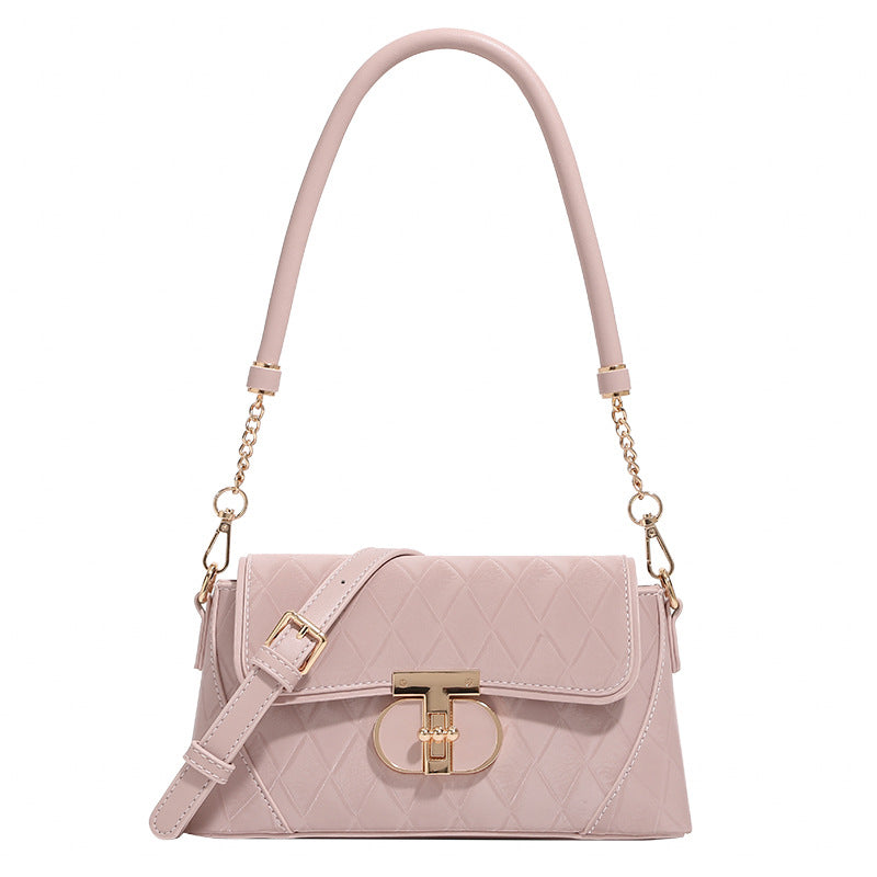 Women's Rhombus Underarm Simple Baguette Minority Commuter Armpit Bags
