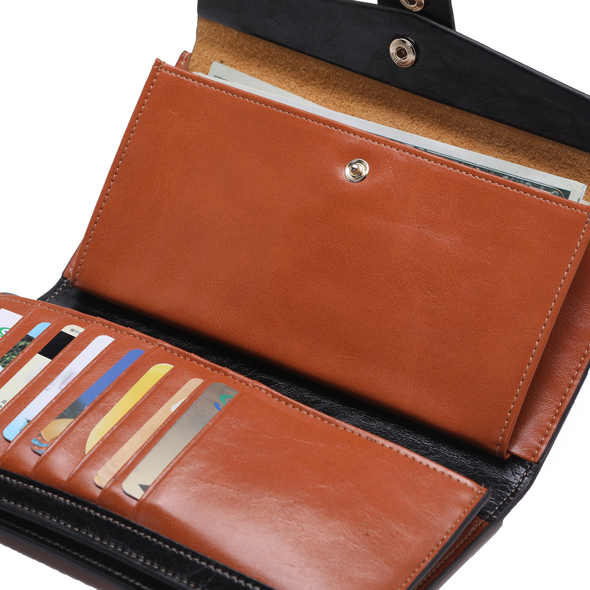 Women's & Men's Long Fashion Genuine Leather First Layer Ladies Wallets