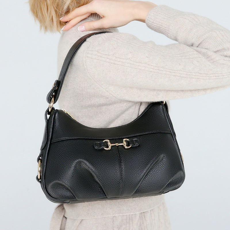 Women's Fashion Soft Leather Simple For Elders Crossbody Bags