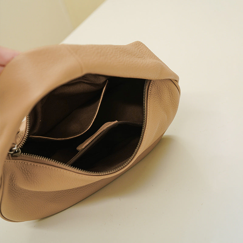 Women's Layer Cowhide Hand Soft Solid Color Bags
