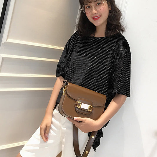 Women's High-grade Niche Genuine Leather Saddle Trendy Crossbody Bags