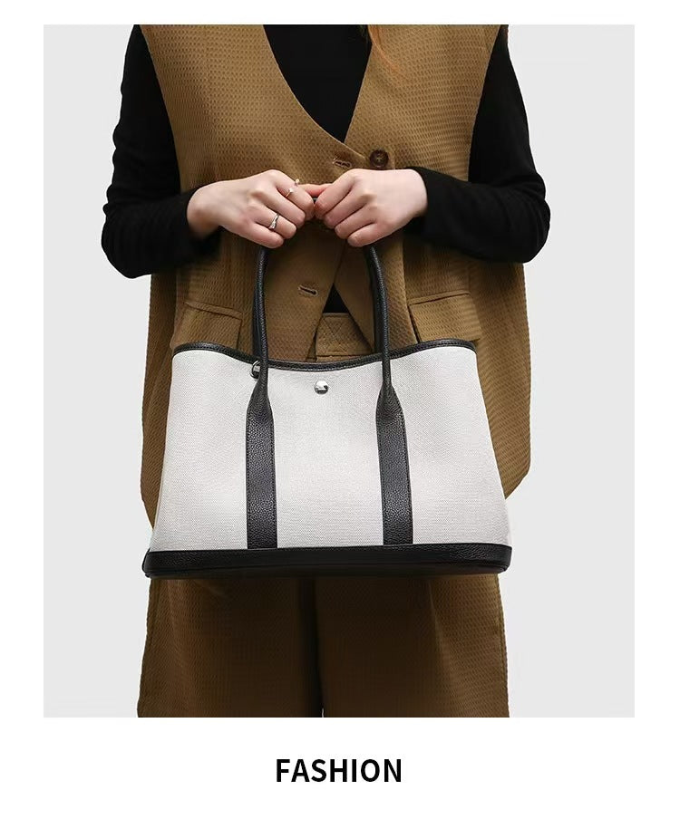 Slouchy Comfortable Women's Capacity Contrast Color Handbags