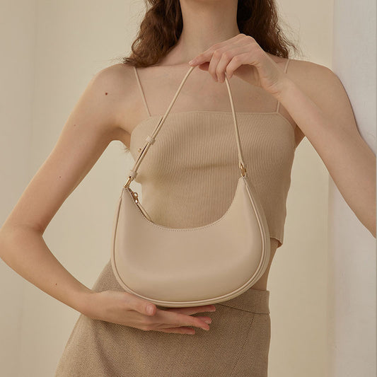 Women's Leather Hobos Underarm Genuine Portable Niche Shoulder Bags