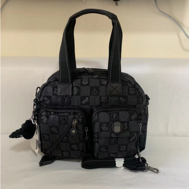 Women's Home Nylon Monkey Simple Double Pocket Handbags