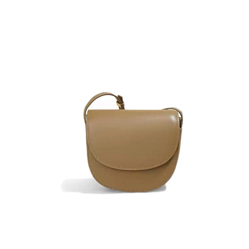 Women's Niche Genuine Leather High-grade Simple Saddle Bags