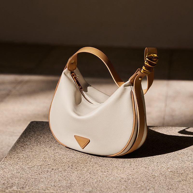 Women's Dumpling High Sense Soft Leather Genuine Shoulder Bags