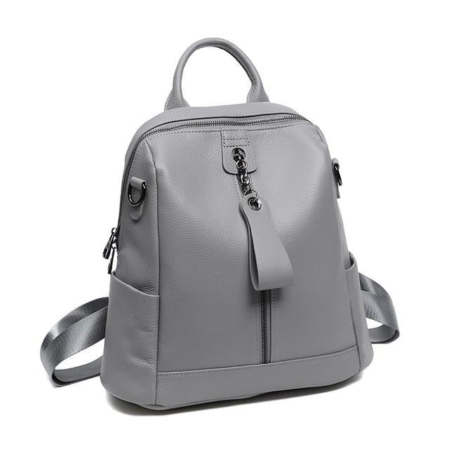Women's First Layer Cowhide Leather Versatile Large Backpacks