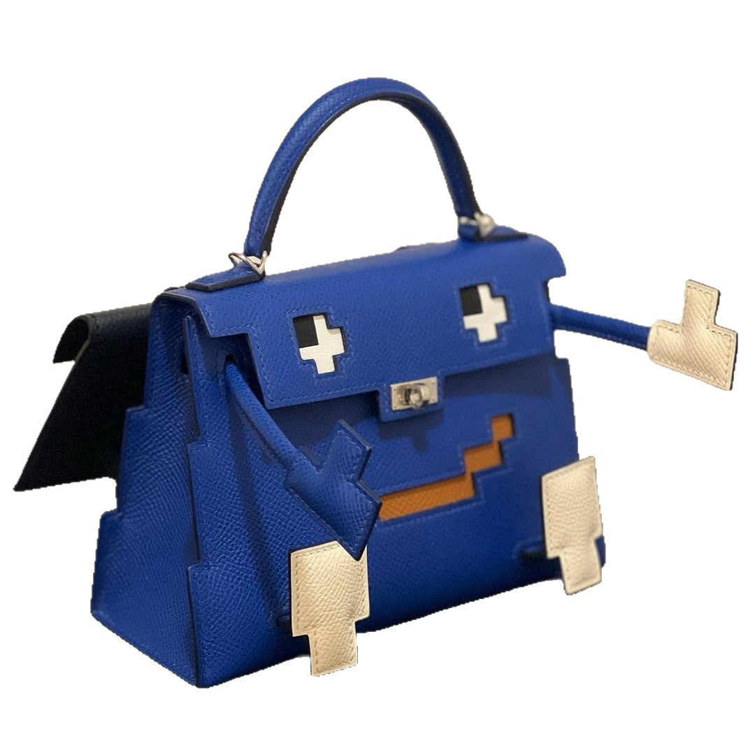 Women's Mosaic Doll First Layer Leather Crossbody Bags