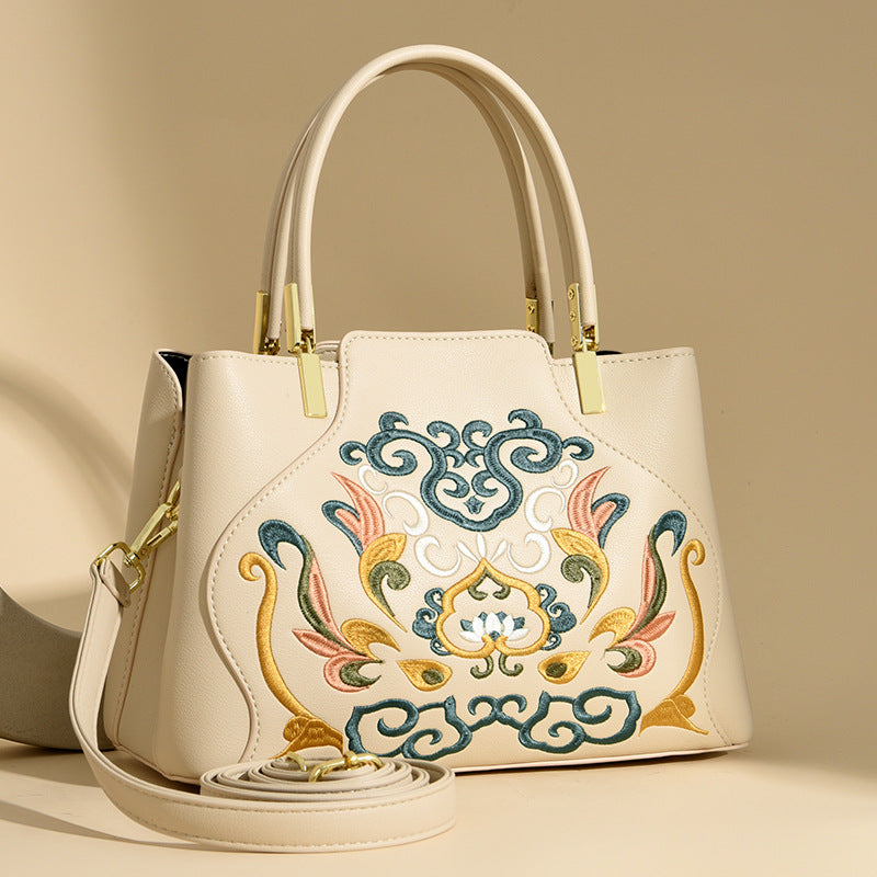 Women's Embroidered Fashionable Retro Artistic National High-grade Handbags