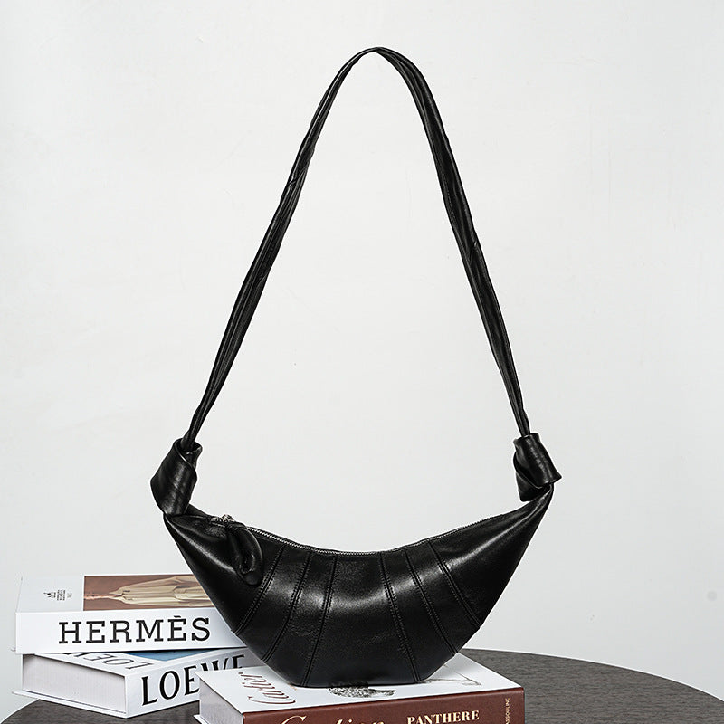 Croissant High-grade Sheepskin Claw Niche Genuine Shoulder Bags