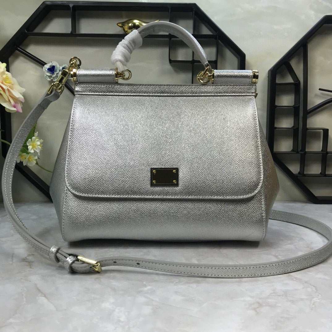 Women's Color Versatile Elegant Cowhide Palm Print Crossbody Bags