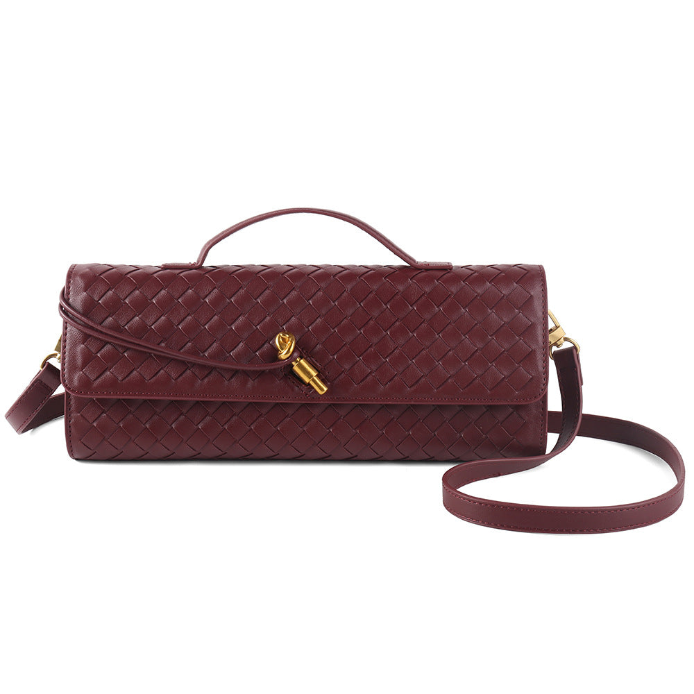 Popular Woven Dinner Baguette File Horizontal Handbags