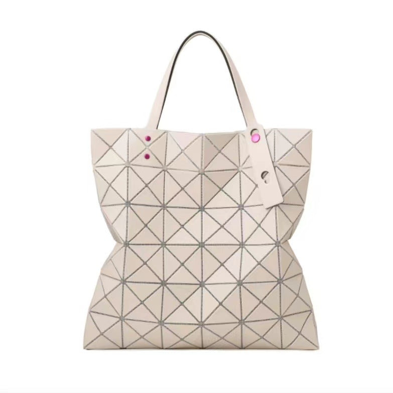 Women's March Grid Color Nail Frosted Matte Surface Shoulder Bags