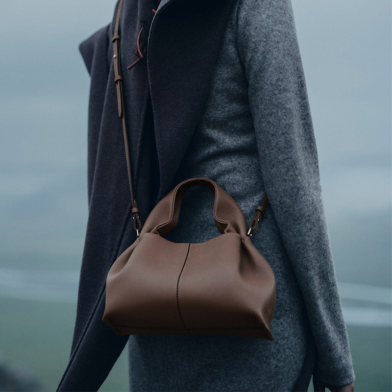 Unique Women's Lunch Box French Texture Shoulder Bags