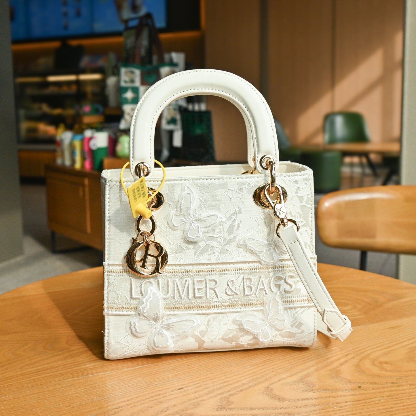 Sense Lace Butterfly Stitching Embroidery Diana Crossbody Bags