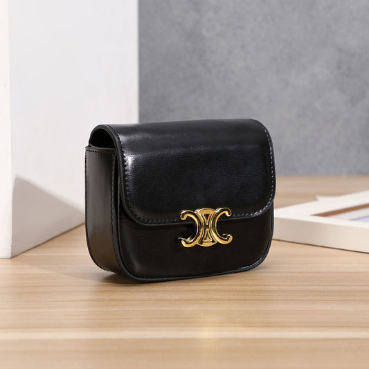Spring Genuine Leather Arc Cute Mini Shoulder Bags