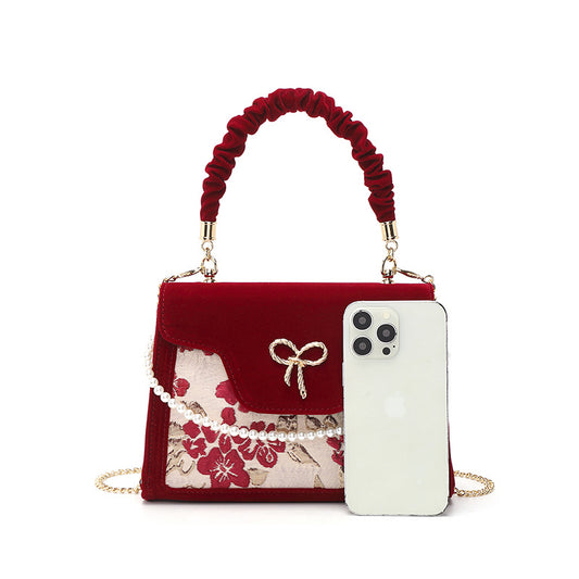 Pretty Red Wedding Bridal High-grade Mother Shoulder Bags