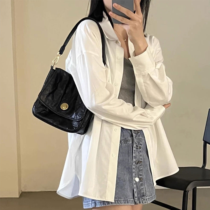 Women's Underarm Layer Cowhide Pattern Niche High-grade Shoulder Bags