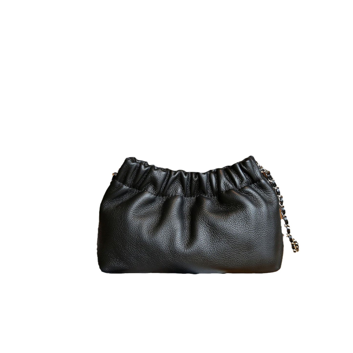 Women's Simple Magnetic Snap Dumplings Chain Golden Ball Crossbody Bags