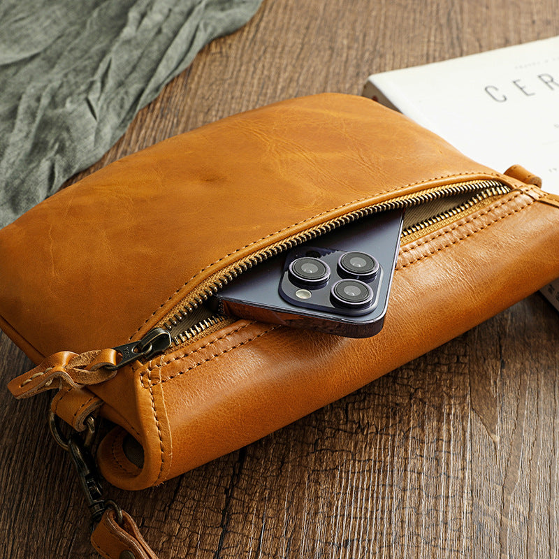 Turning Mountain Vegetable Tanned Real Cowhide Heavy Crossbody Bags