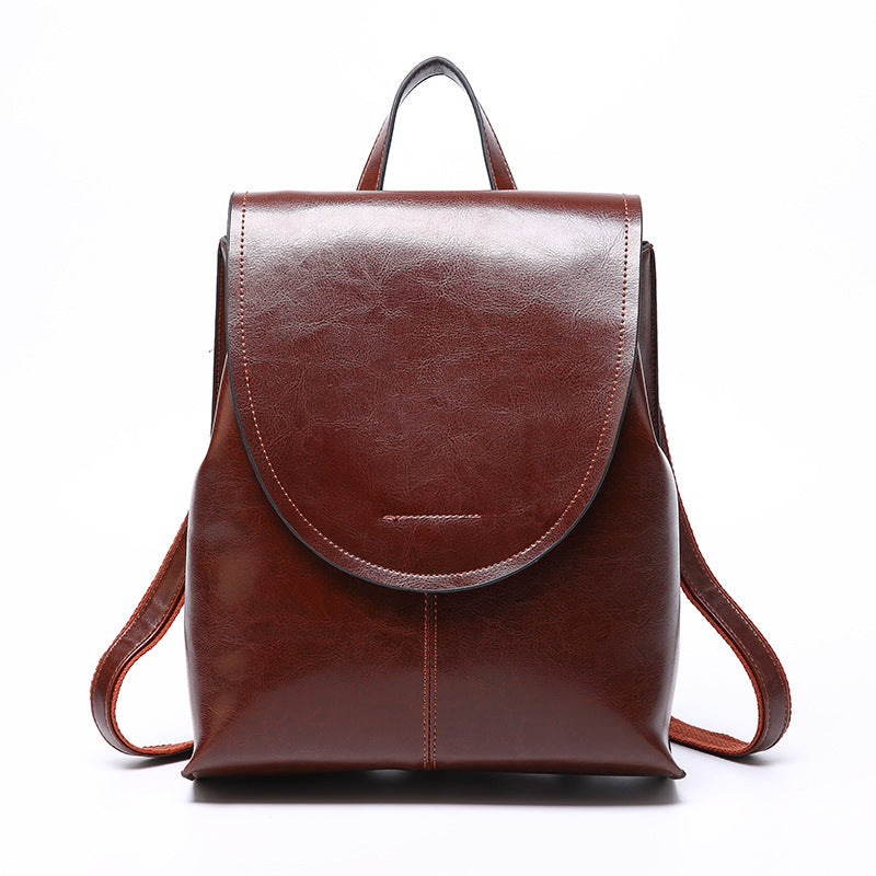 Women's Leather Cowhide Commuter High-grade Style Backpacks