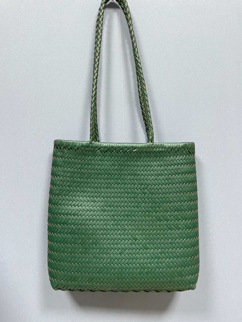 Stylish Cool French Woven Genuine Leather Shoulder Bags