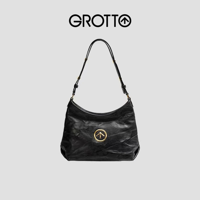 Garbage Black Stone Mother Vegetable Tanned Shoulder Bags
