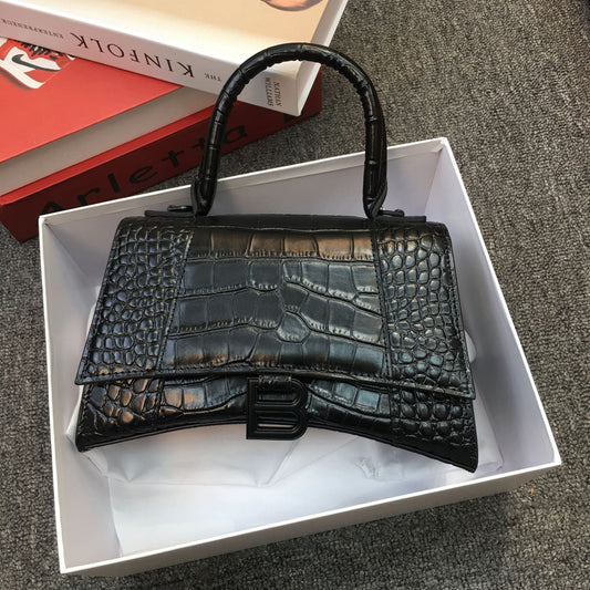 Charming Hourglass Crocodile Pattern Versatile Cowhide Bags
