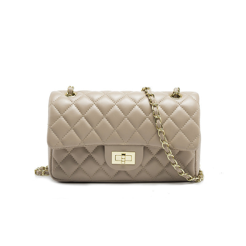 Women's Chain Classic Style Diamond Solid Color Crossbody Bags