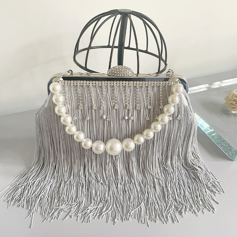 Banquet Hand Tassel Rhinestone Female Dinner Handbags