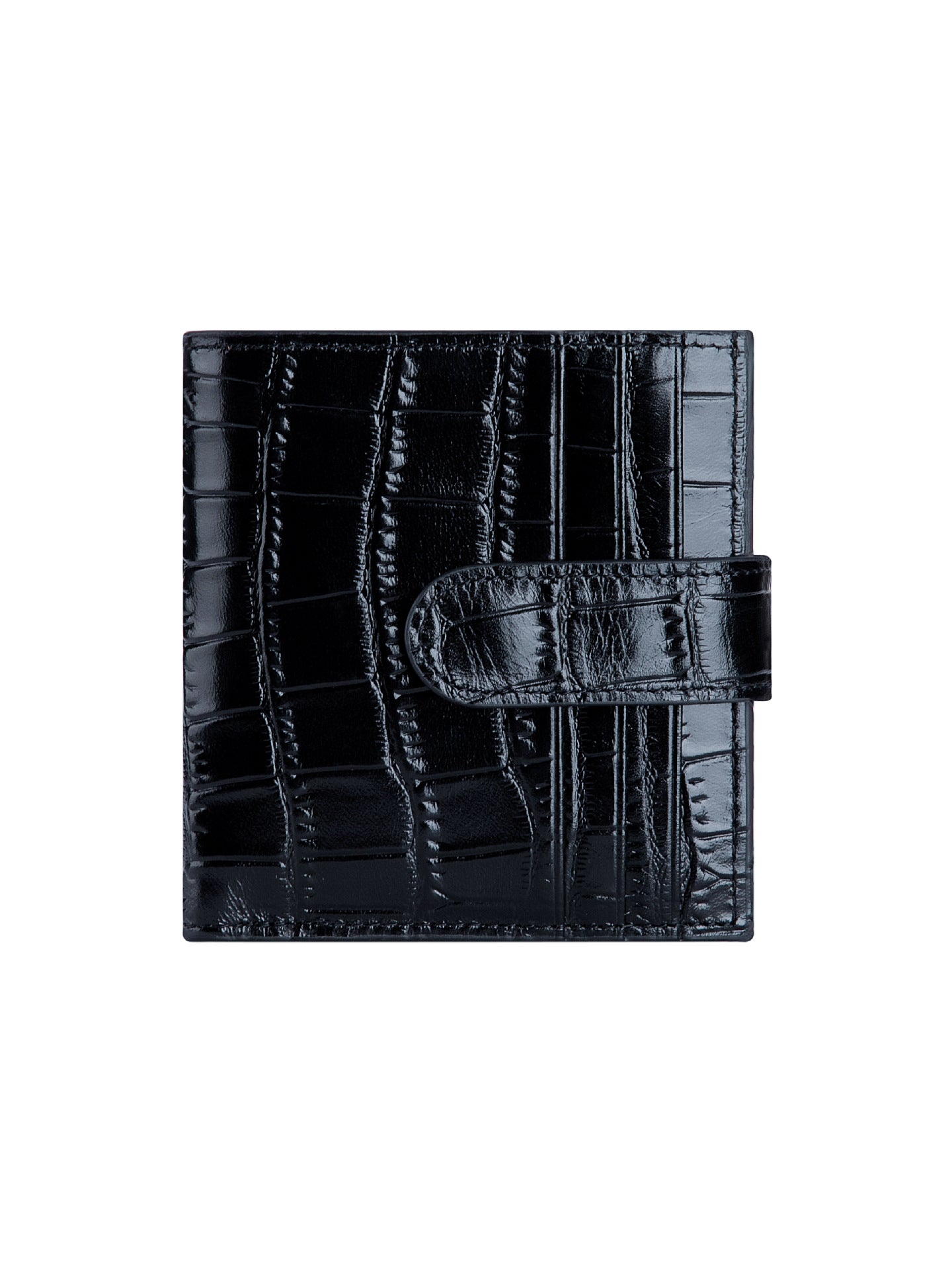 Women's Crocodile Pattern Genuine Leather Zipper Compact Coin Purses