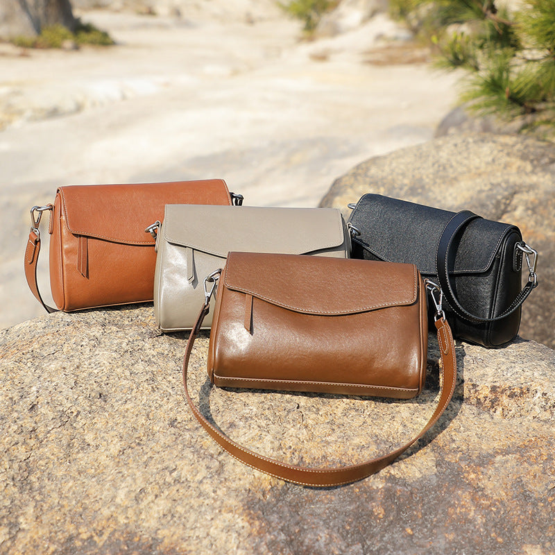 Women's High-grade Large Capacity Genuine Leather Pillow Crossbody Bags