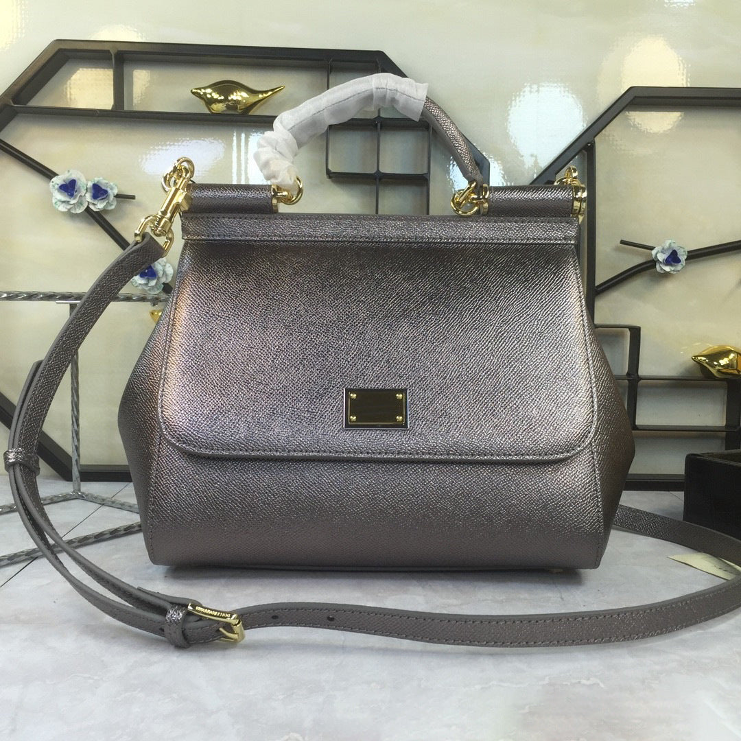 Women's Color Versatile Elegant Cowhide Palm Print Crossbody Bags