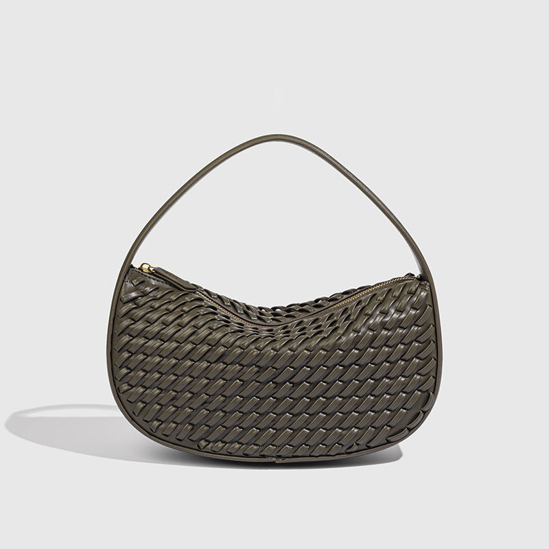 Glamorous Women's Textured Woven Korean Fashion Handbags