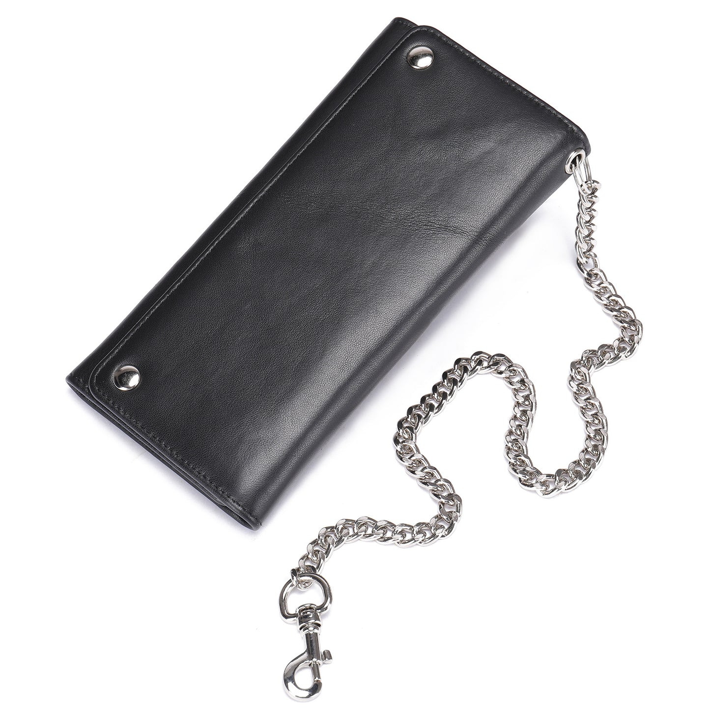 Men's Snap Fashion Retro Chain Style Mid-length Purses