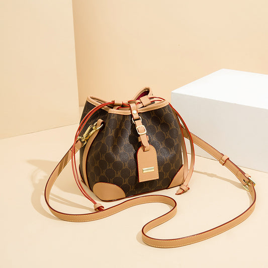 Women's High-grade Vintage Presbyopic Drawstring Simple Fashion Shoulder Bags