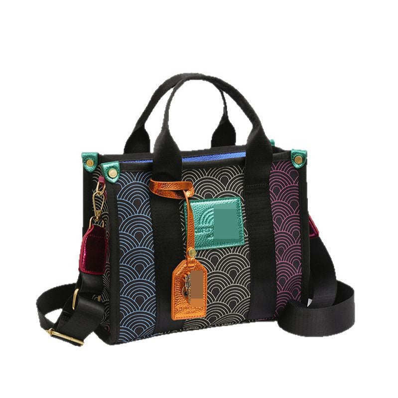 Rainbow Gradient Light Luxury High-grade Printed Contrast Handbags